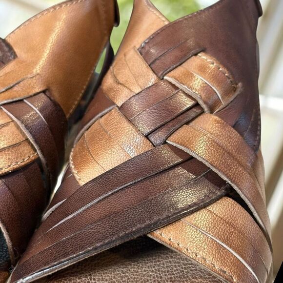 Roan by Bed Stu Alacrity Leather Sandal Brown/Tan Women's Size 9 EU 40 - Picture 7 of 13